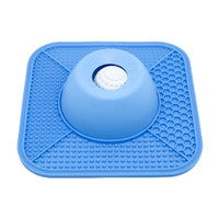Blue fixed-top interactive lick tray variant